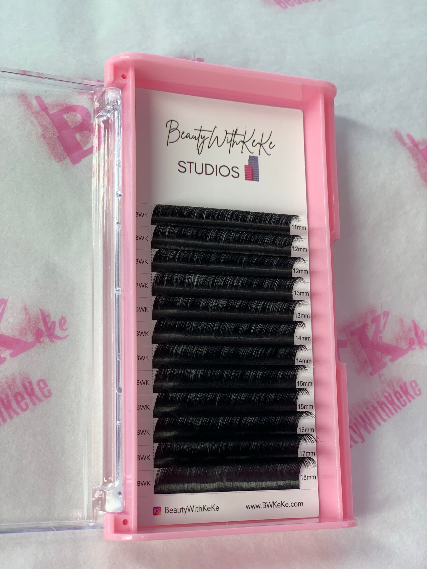 BWK Mixed Length Lash Extensions Tray