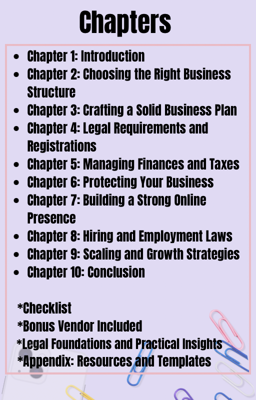Ultimate Guide To Starting A Business Legally E-Book