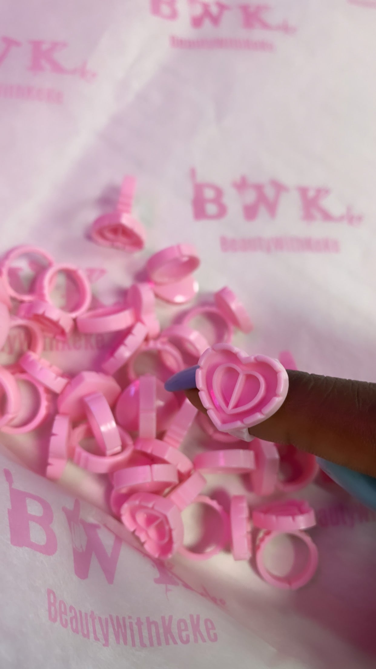 Heart Glue Rings